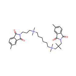 Cc1ccc2c(c1)C(=O)N(CCC[N+](C)(C)CCCCCC[N+](C)(C)CC(C)(C)CN1C(=O)c3ccc(C)cc3C1=O)C2=O ZINC000025987286