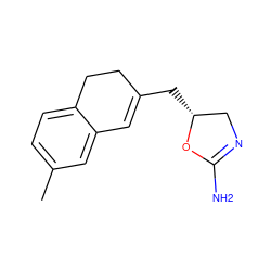 Cc1ccc2c(c1)C=C(C[C@@H]1CN=C(N)O1)CC2 ZINC000013862080