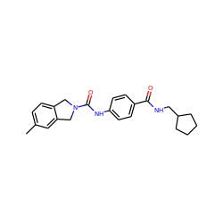 Cc1ccc2c(c1)CN(C(=O)Nc1ccc(C(=O)NCC3CCCC3)cc1)C2 ZINC000167480874