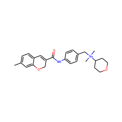 Cc1ccc2c(c1)OCC(C(=O)Nc1ccc(C[N+](C)(C)C3CCOCC3)cc1)=C2 ZINC000034804392