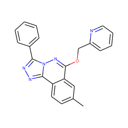 Cc1ccc2c(c1)c(OCc1ccccn1)nn1c(-c3ccccc3)nnc21 ZINC000013560016