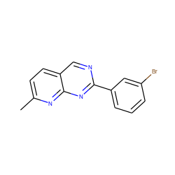 Cc1ccc2cnc(-c3cccc(Br)c3)nc2n1 ZINC000028826504
