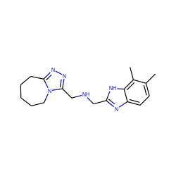 Cc1ccc2nc(CNCc3nnc4n3CCCCC4)[nH]c2c1C ZINC000067847468