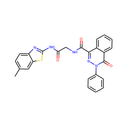 Cc1ccc2nc(NC(=O)CNC(=O)c3nn(-c4ccccc4)c(=O)c4ccccc34)sc2c1 ZINC000095581367