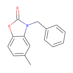 Cc1ccc2oc(=O)n(Cc3ccccc3)c2c1 ZINC000000806272