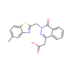 Cc1ccc2sc(Cn3nc(CC(=O)O)c4ccccc4c3=O)nc2c1 ZINC000013860746