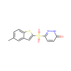 Cc1ccc2sc(S(=O)(=O)c3ccc(=O)[nH]n3)cc2c1 ZINC000011536185