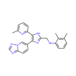 Cc1cccc(-c2[nH]c(CNc3cccc(C)c3C)nc2-c2ccc3ncnn3c2)n1 ZINC000113383173