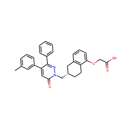 Cc1cccc(-c2cc(=O)n(C[C@H]3CCc4c(cccc4OCC(=O)O)C3)nc2-c2ccccc2)c1 ZINC000299855391