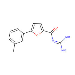 Cc1cccc(-c2ccc(C(=O)N=C(N)N)o2)c1 ZINC000013642659