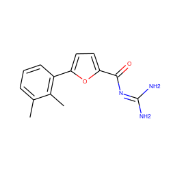 Cc1cccc(-c2ccc(C(=O)N=C(N)N)o2)c1C ZINC000013642687