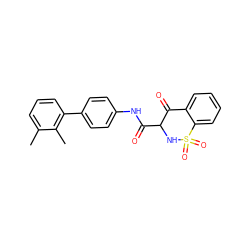 Cc1cccc(-c2ccc(NC(=O)C3NS(=O)(=O)c4ccccc4C3=O)cc2)c1C ZINC000101211248