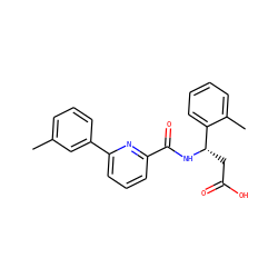 Cc1cccc(-c2cccc(C(=O)N[C@@H](CC(=O)O)c3ccccc3C)n2)c1 ZINC000203892791