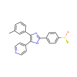 Cc1cccc(-c2nc(-c3ccc([S@+](C)[O-])cc3)[nH]c2-c2ccncc2)c1 ZINC000096923864