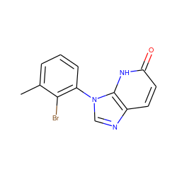 Cc1cccc(-n2cnc3ccc(=O)[nH]c32)c1Br ZINC000118273605