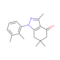 Cc1cccc(-n2nc(C)c3c2CC(C)(C)CC3=O)c1C ZINC000299831009