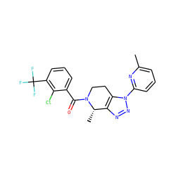 Cc1cccc(-n2nnc3c2CCN(C(=O)c2cccc(C(F)(F)F)c2Cl)[C@H]3C)n1 ZINC000225981630