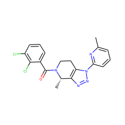 Cc1cccc(-n2nnc3c2CCN(C(=O)c2cccc(Cl)c2Cl)[C@H]3C)n1 ZINC000222032223