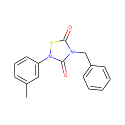 Cc1cccc(-n2sc(=O)n(Cc3ccccc3)c2=O)c1 ZINC000084733696