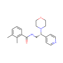 Cc1cccc(C(=O)NC[C@@H](c2ccncc2)N2CCOCC2)c1C ZINC000207709847