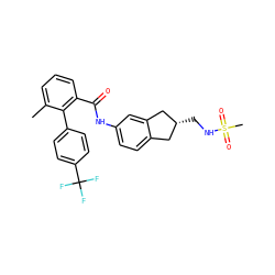 Cc1cccc(C(=O)Nc2ccc3c(c2)C[C@H](CNS(C)(=O)=O)C3)c1-c1ccc(C(F)(F)F)cc1 ZINC000013471267