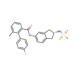 Cc1cccc(C(=O)Nc2ccc3c(c2)C[C@H](NS(C)(=O)=O)C3)c1-c1ccc(F)cc1 ZINC000013471233