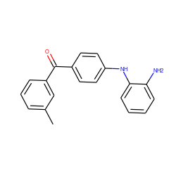 Cc1cccc(C(=O)c2ccc(Nc3ccccc3N)cc2)c1 ZINC000013531285