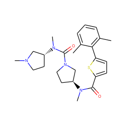 Cc1cccc(C)c1-c1ccc(C(=O)N(C)[C@H]2CCN(C(=O)N(C)[C@@H]3CCN(C)C3)C2)s1 ZINC000028456774