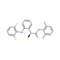 Cc1cccc(C)c1NC(=O)[C@@H](C)c1ccccc1Nc1c(Cl)cccc1Cl ZINC000043120093