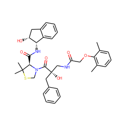 Cc1cccc(C)c1OCC(=O)NC[C@@](O)(Cc1ccccc1)C(=O)N1CSC(C)(C)[C@H]1C(=O)N[C@H]1c2ccccc2C[C@H]1O ZINC000049709034