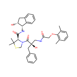 Cc1cccc(C)c1OCC(=O)NC[C@](O)(Cc1ccccc1)C(=O)N1CSC(C)(C)[C@H]1C(=O)N[C@H]1c2ccccc2C[C@H]1O ZINC000049722934