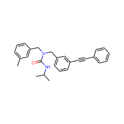 Cc1cccc(CN(Cc2cccc(C#Cc3ccccc3)c2)C(=O)NC(C)C)c1 ZINC000066080183