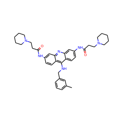 Cc1cccc(CNc2c3ccc(NC(=O)CCN4CCCCC4)cc3nc3cc(NC(=O)CCN4CCCCC4)ccc23)c1 ZINC000028878769