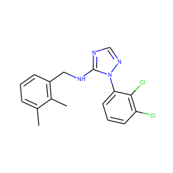 Cc1cccc(CNc2ncnn2-c2cccc(Cl)c2Cl)c1C ZINC000029126208