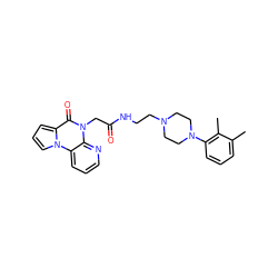 Cc1cccc(N2CCN(CCNC(=O)Cn3c(=O)c4cccn4c4cccnc43)CC2)c1C ZINC000057991803