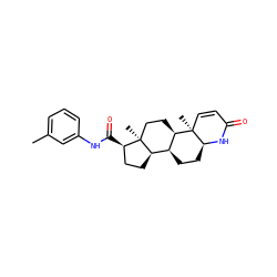 Cc1cccc(NC(=O)[C@@H]2CC[C@@H]3[C@@H]4CC[C@@H]5NC(=O)C=C[C@]5(C)[C@@H]4CC[C@]23C)c1 ZINC000026951845