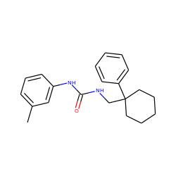 Cc1cccc(NC(=O)NCC2(c3ccccc3)CCCCC2)c1 ZINC000013833478