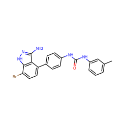 Cc1cccc(NC(=O)Nc2ccc(-c3ccc(Br)c4[nH]nc(N)c34)cc2)c1 ZINC000028604331