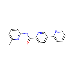 Cc1cccc(NC(=O)c2ccc(-c3ccccn3)cn2)n1 ZINC000028900397