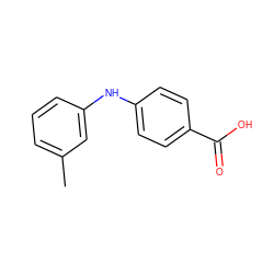 Cc1cccc(Nc2ccc(C(=O)O)cc2)c1 ZINC000050913049