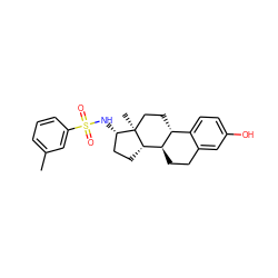 Cc1cccc(S(=O)(=O)N[C@H]2CC[C@H]3[C@@H]4CCc5cc(O)ccc5[C@H]4CC[C@]23C)c1 ZINC000073197079