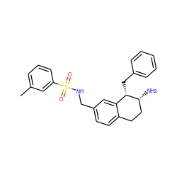 Cc1cccc(S(=O)(=O)NCc2ccc3c(c2)[C@H](Cc2ccccc2)[C@H](N)CC3)c1 ZINC000142223298