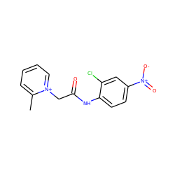 Cc1cccc[n+]1CC(=O)Nc1ccc([N+](=O)[O-])cc1Cl ZINC000004309961