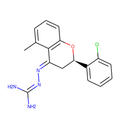 Cc1cccc2c1/C(=N/N=C(N)N)C[C@H](c1ccccc1Cl)O2 ZINC000013474678