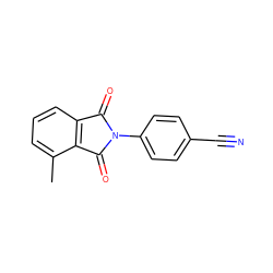 Cc1cccc2c1C(=O)N(c1ccc(C#N)cc1)C2=O ZINC000039046719