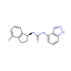 Cc1cccc2c1CC[C@@H]2NC(=O)Nc1cccc2[nH]ncc12 ZINC000028964859