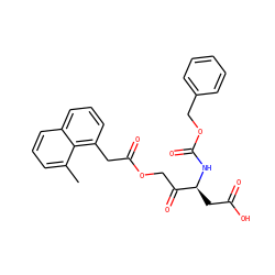 Cc1cccc2cccc(CC(=O)OCC(=O)[C@H](CC(=O)O)NC(=O)OCc3ccccc3)c12 ZINC000058582108