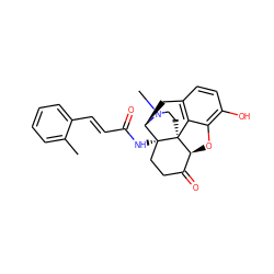 Cc1ccccc1/C=C/C(=O)N[C@@]12CCC(=O)[C@@H]3Oc4c(O)ccc5c4[C@@]31CCN(C)[C@@H]2C5 ZINC000036221614