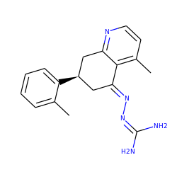 Cc1ccccc1[C@@H]1C/C(=N\N=C(N)N)c2c(C)ccnc2C1 ZINC000013474693