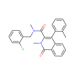 Cc1ccccc1-c1c(C(=O)N(C)Cc2ccccc2Cl)n(C)c(=O)c2ccccc12 ZINC000013742628